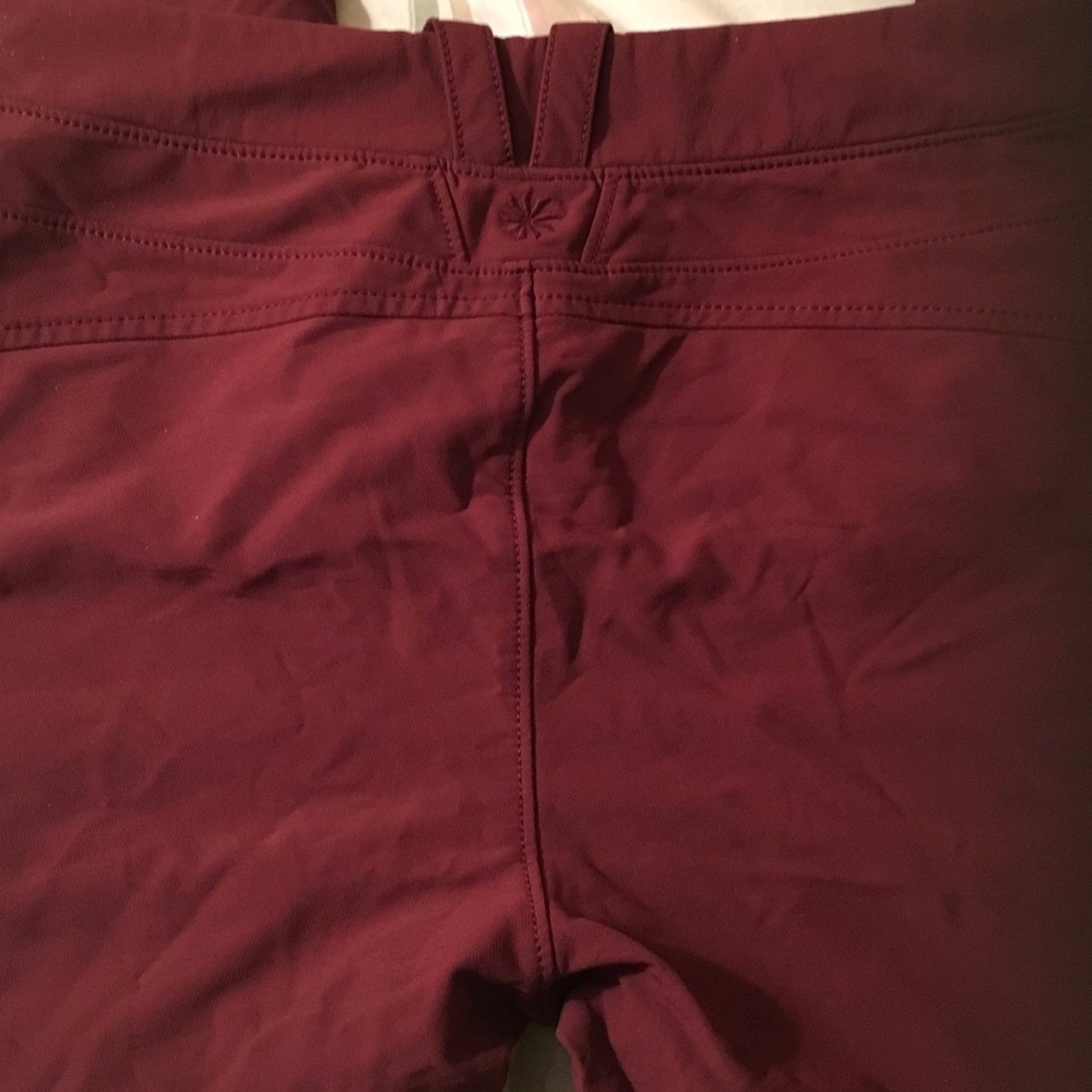 Athleta Sphere pants, size 6. Color is wine. Euc. - Picture 4 of 6